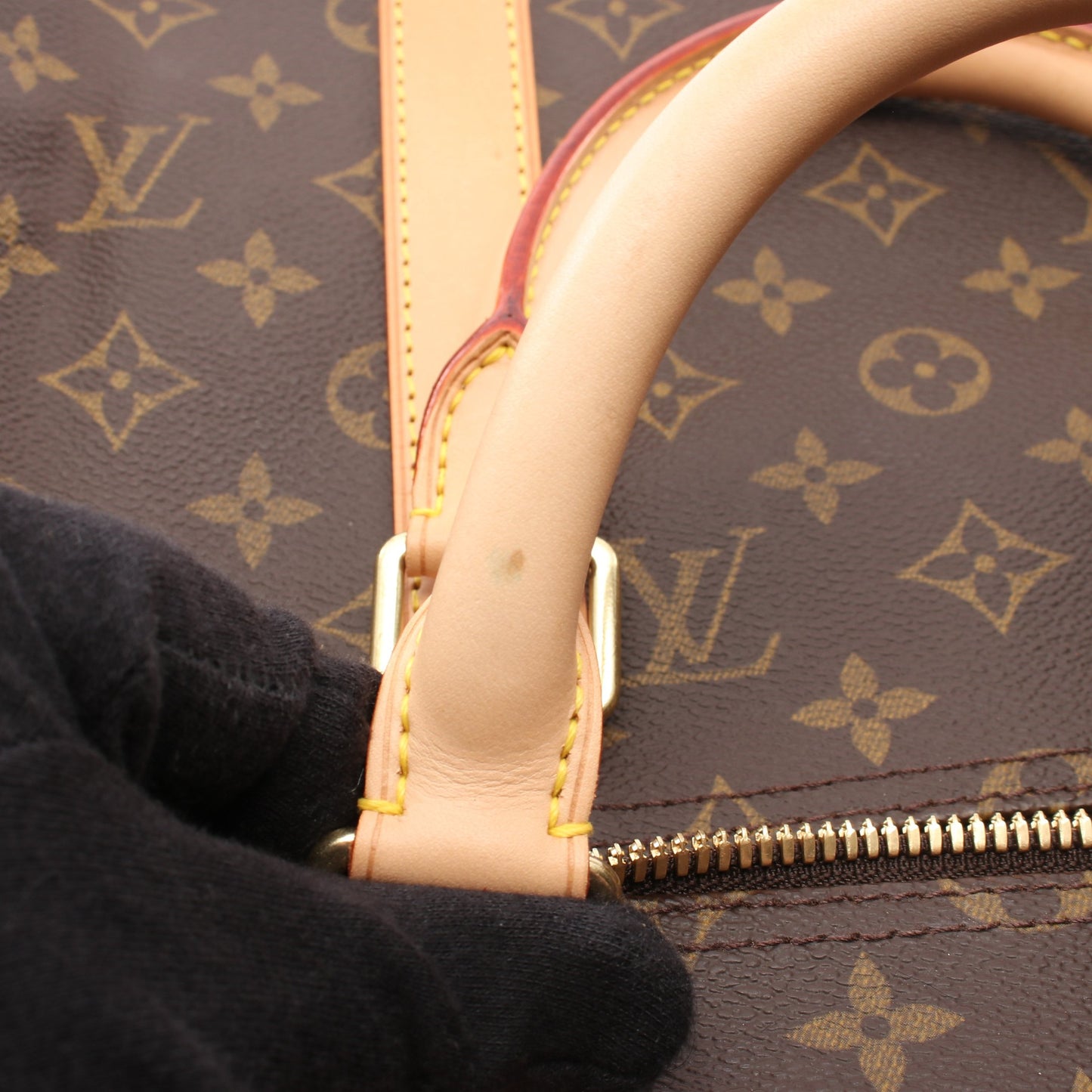 キーポル50 モノグラム ボストンバッグ PVC レザー ブラウン ルイヴィトン バッグ LOUIS VUITTON