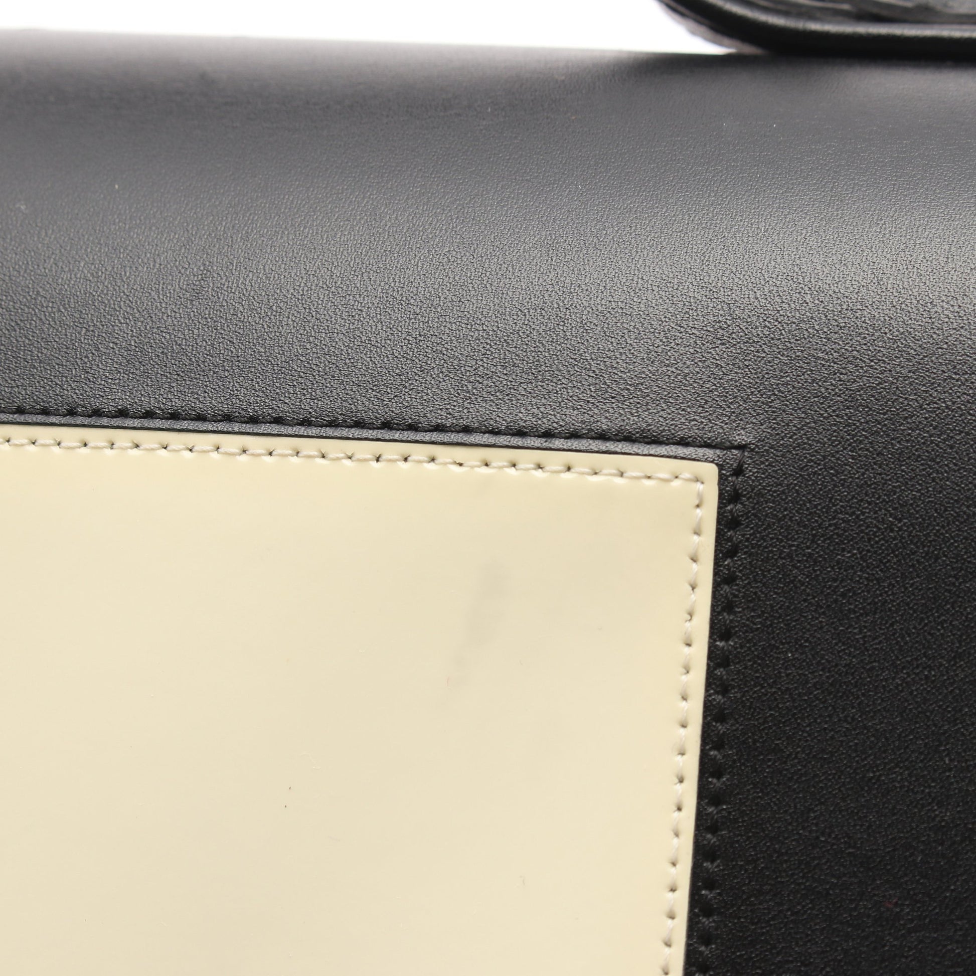 タンペートGM 2WAY ハンドバッグ レザー エナメルレザー ブラック ホワイト デルヴォー バッグ DELVAUX
