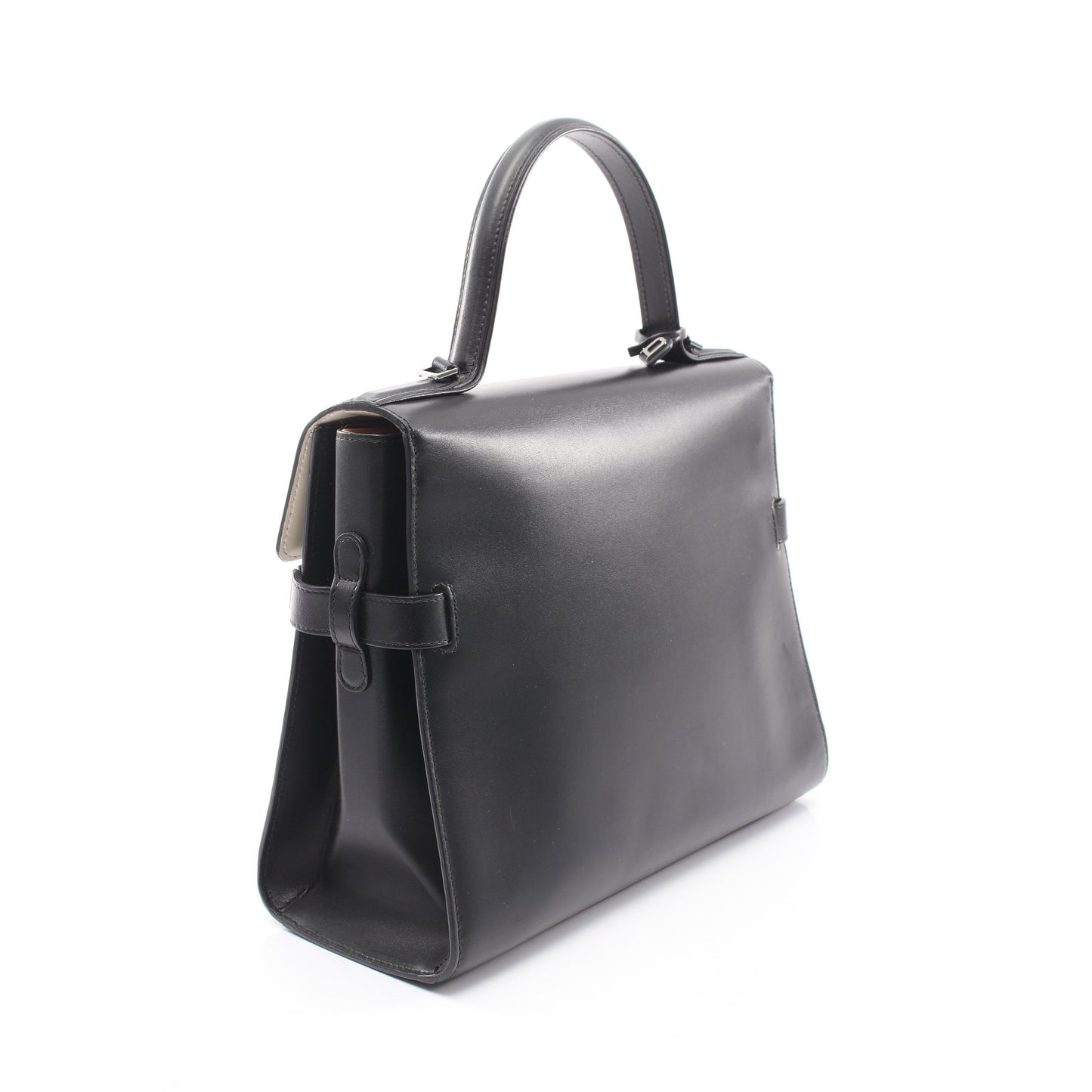 タンペートGM 2WAY ハンドバッグ レザー エナメルレザー ブラック ホワイト デルヴォー バッグ DELVAUX