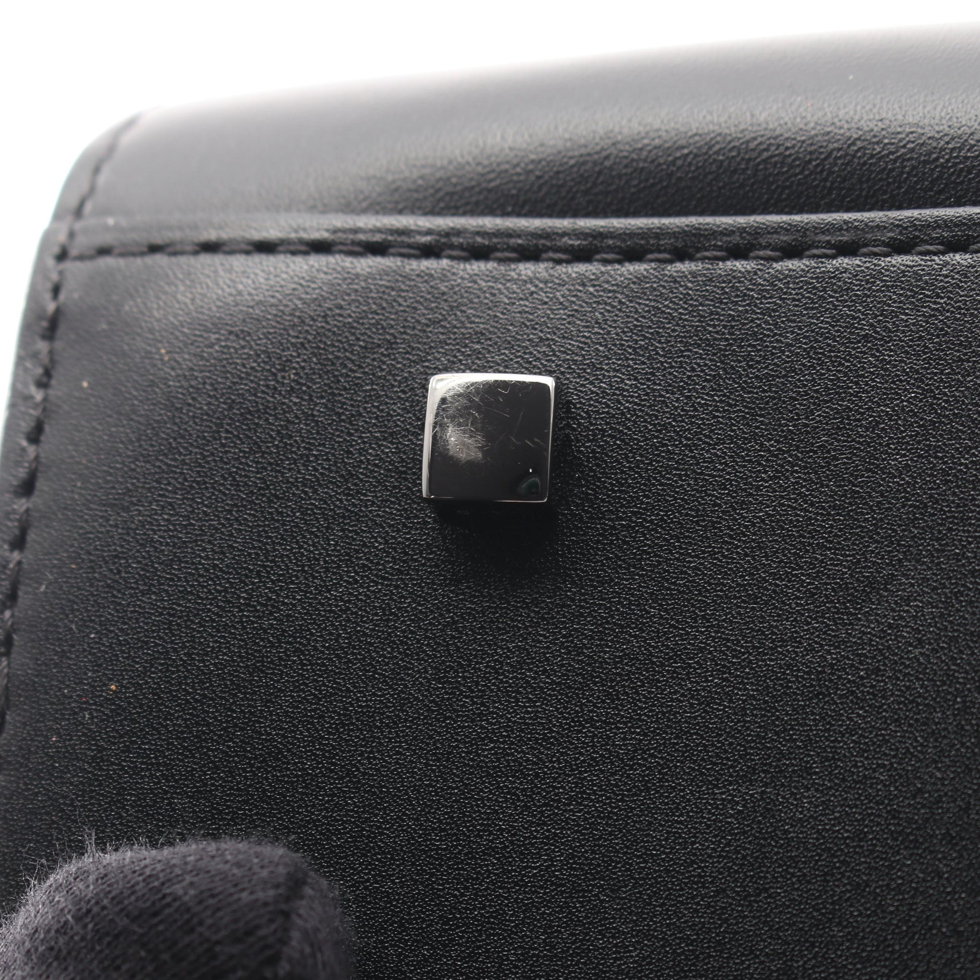 タンペートGM 2WAY ハンドバッグ レザー エナメルレザー ブラック ホワイト デルヴォー バッグ DELVAUX