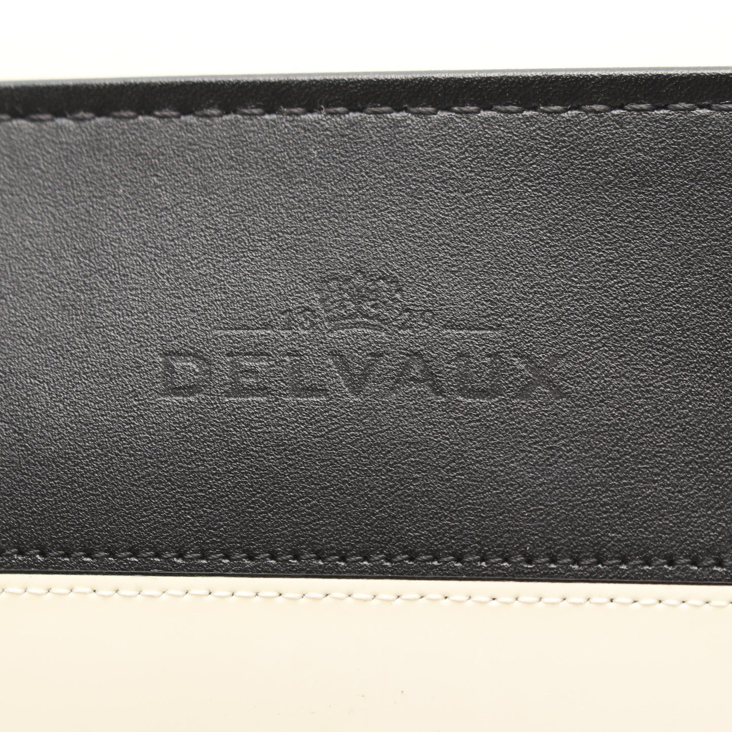 タンペートGM 2WAY ハンドバッグ レザー エナメルレザー ブラック ホワイト デルヴォー バッグ DELVAUX