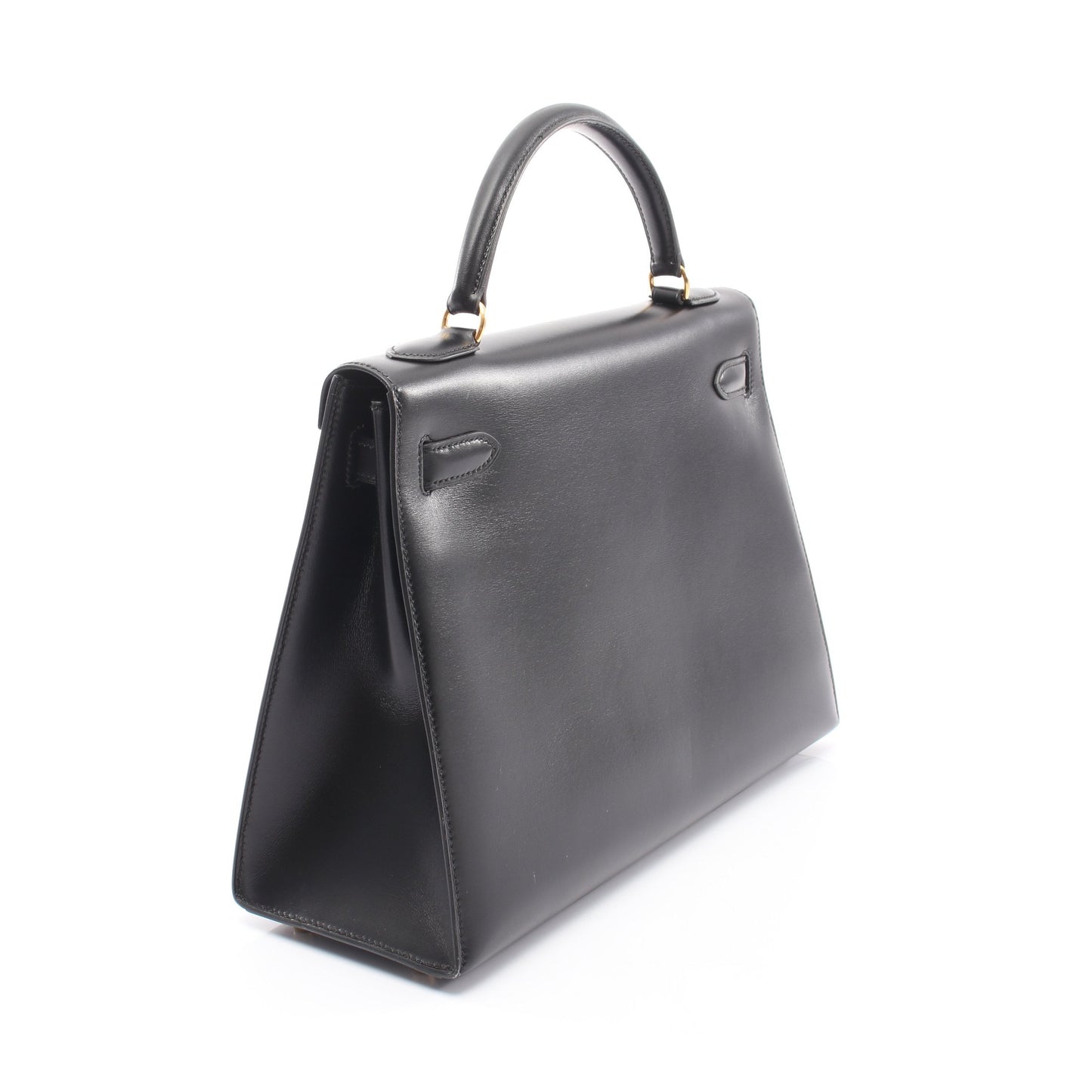 ケリー32 2WAY 外縫い ハンドバッグ ボックスカーフ ブラック ゴールド金具 ○A刻印 エルメス バッグ HERMES