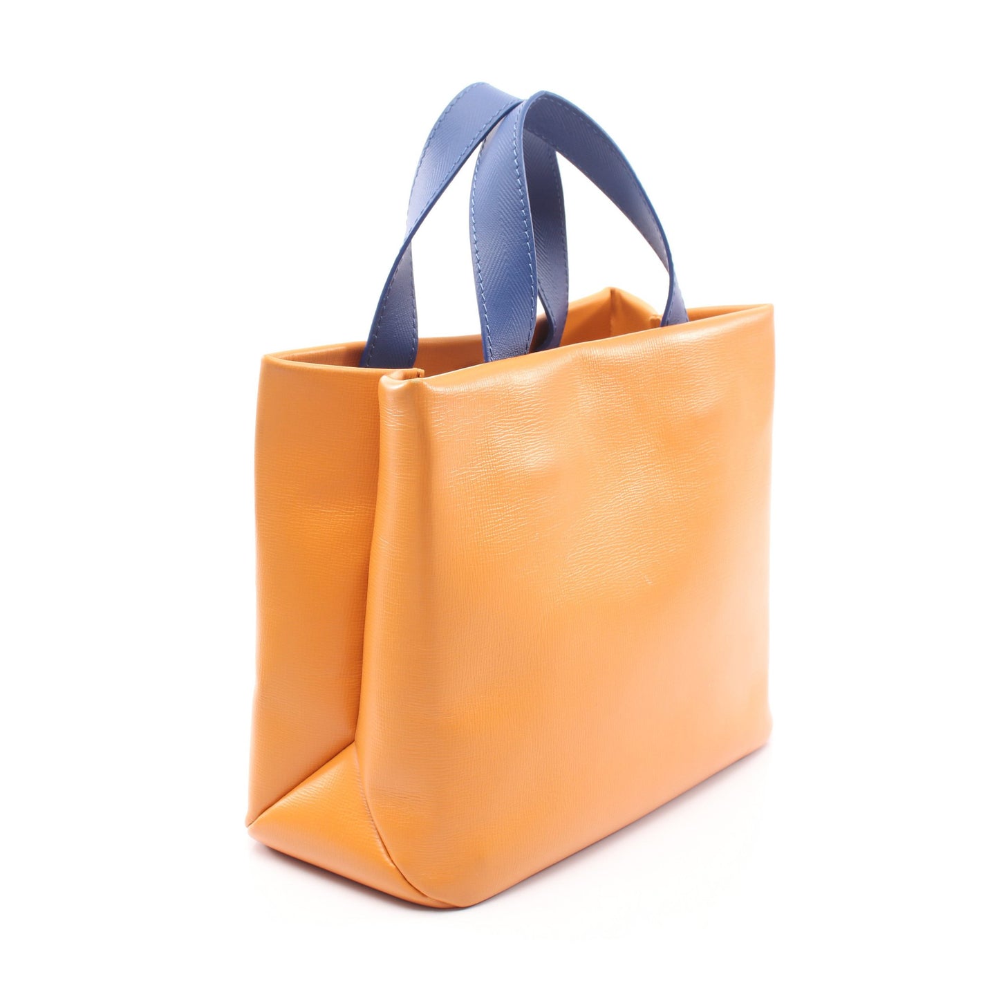 ショッパートート MINI 2WAY ハンドバッグ レザー オレンジ ブルー ルイヴィトン バッグ LOUIS VUITTON