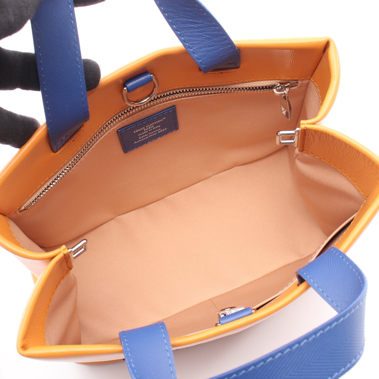 ショッパートート MINI 2WAY ハンドバッグ レザー オレンジ ブルー ルイヴィトン バッグ LOUIS VUITTON