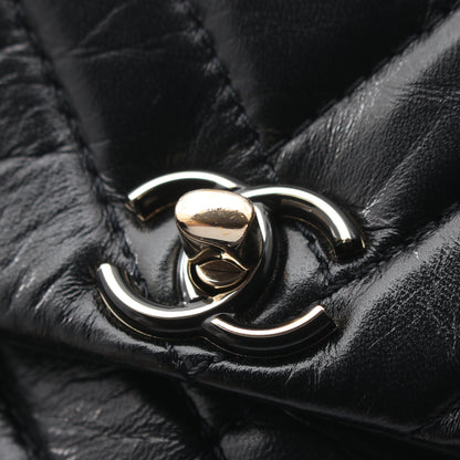 マトラッセ Wチェーンショルダーバッグ ラムスキン ブラック ゴールド金具 シャネル バッグ CHANEL