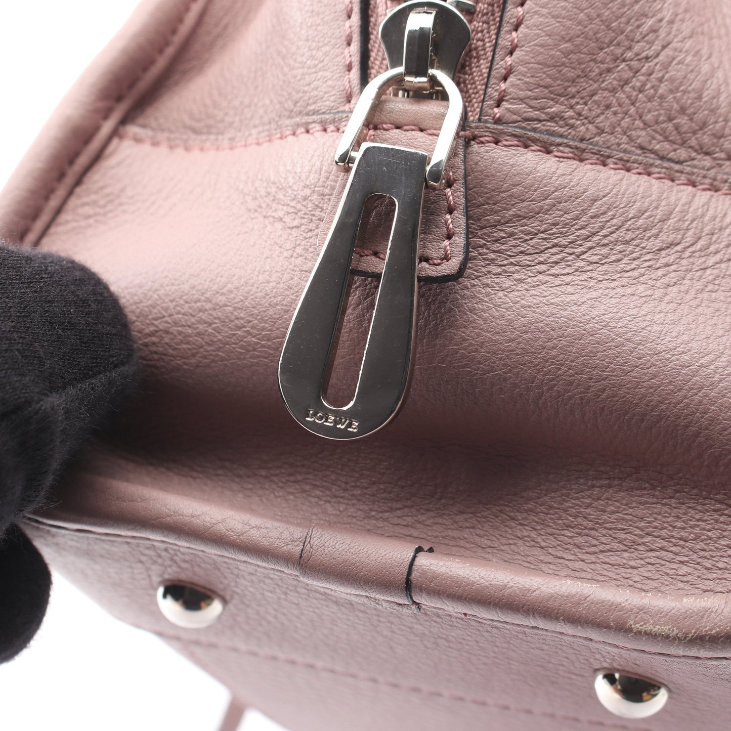アマソナ28 ハンドバッグ レザー ピンク ロエベ バッグ LOEWE