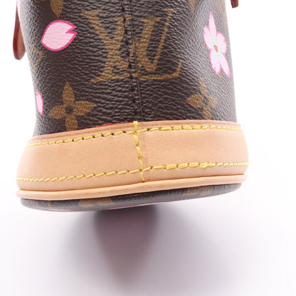 LV × TM ナノ バケット モノグラムチェリーブロッサム ハンドバッグ PVC レザー ブラウン マルチカラー ルイヴィトン バッグ LOUIS VUITTON