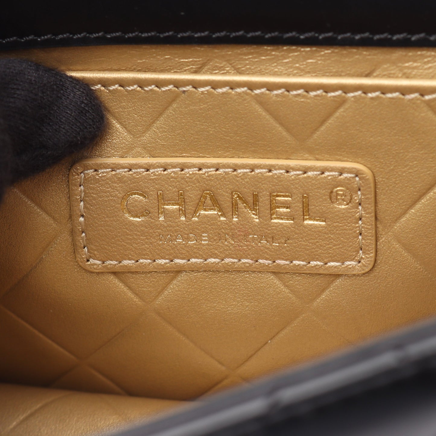 マトラッセ チェーンショルダーバッグ ラムスキン ブラック ゴールド金具 シャネル バッグ CHANEL