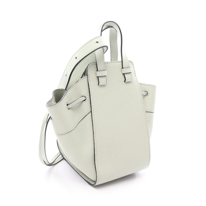 ハンモック ドローストリングバッグ ミニ 2WAY ハンドバッグ レザー ライトグリーン ロエベ バッグ LOEWE