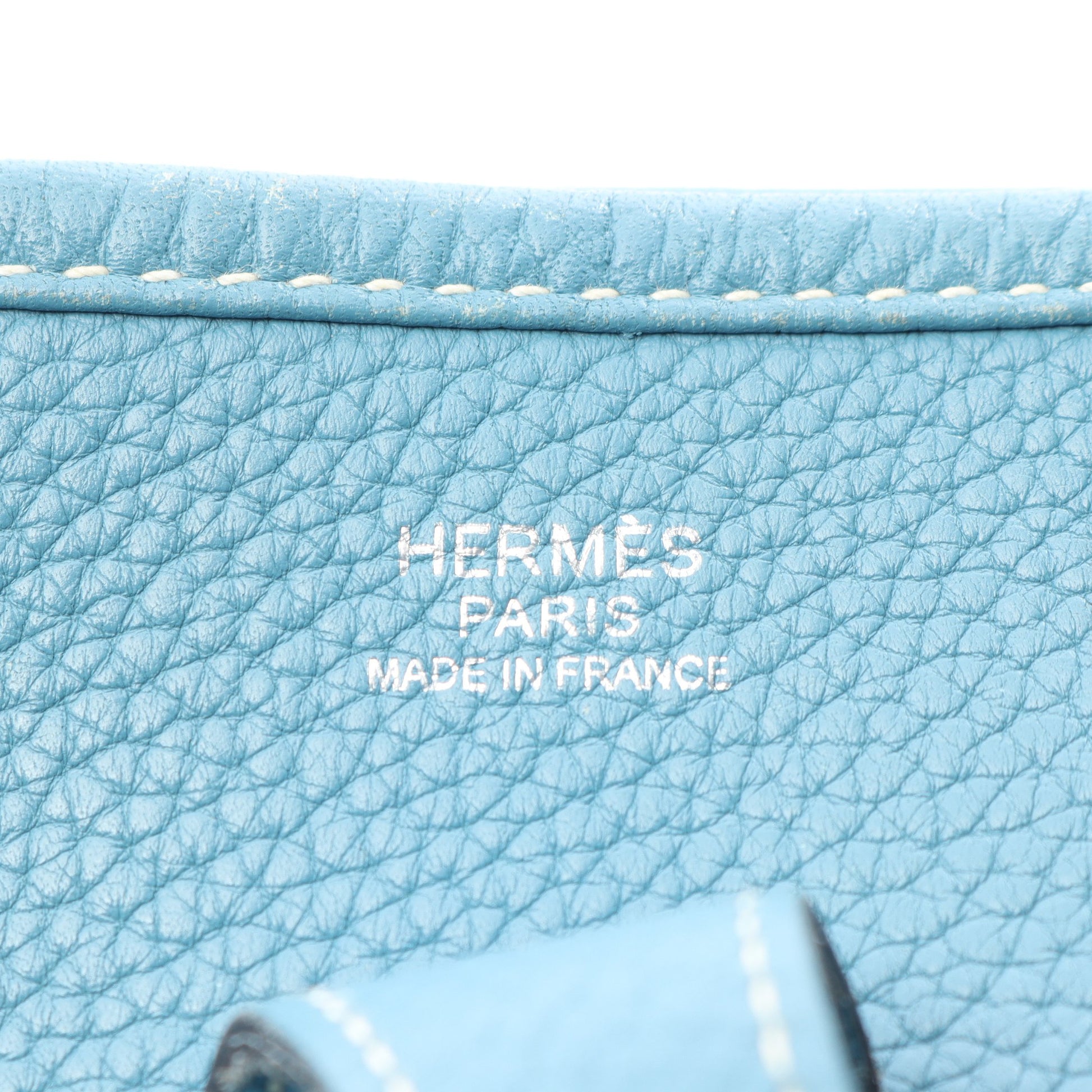 エヴリン 3 トロワ PM ブルージーン ショルダーバッグ トリヨンクレマンス ブルー シルバー金具 □M刻印 エルメス バッグ HERMES