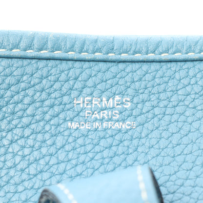 エヴリン 3 トロワ PM ブルージーン ショルダーバッグ トリヨンクレマンス ブルー シルバー金具 □M刻印 エルメス バッグ HERMES