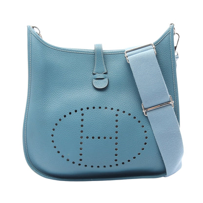 エヴリン 3 トロワ PM ブルージーン ショルダーバッグ トリヨンクレマンス ブルー シルバー金具 □M刻印 エルメス バッグ HERMES