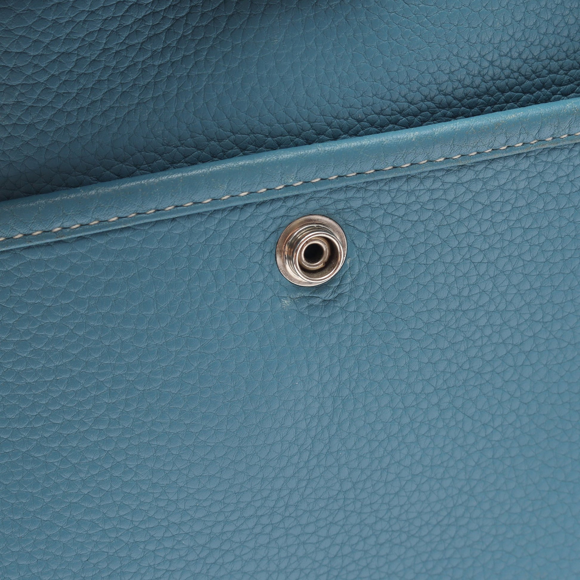 エヴリン 3 トロワ PM ブルージーン ショルダーバッグ トリヨンクレマンス ブルー シルバー金具 □M刻印 エルメス バッグ HERMES