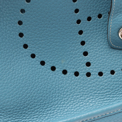 エヴリン 3 トロワ PM ブルージーン ショルダーバッグ トリヨンクレマンス ブルー シルバー金具 □M刻印 エルメス バッグ HERMES