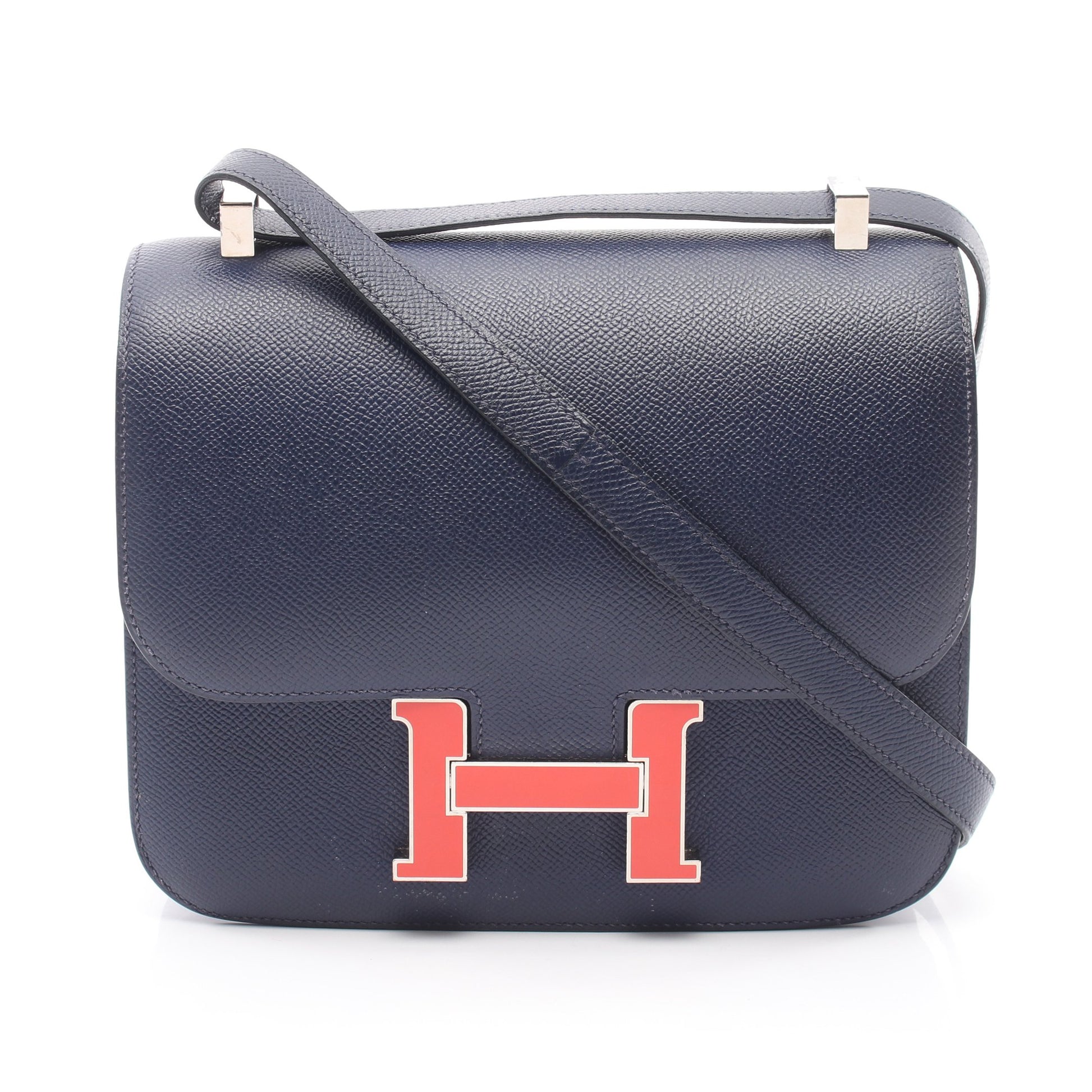 コンスタンス3 24 ブルーサフィール コンビ金具 ショルダーバッグ ヴォーエプソン ネイビー X刻印 エルメス バッグ HERMES