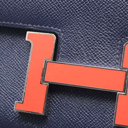 コンスタンス3 24 ブルーサフィール コンビ金具 ショルダーバッグ ヴォーエプソン ネイビー X刻印 エルメス バッグ HERMES