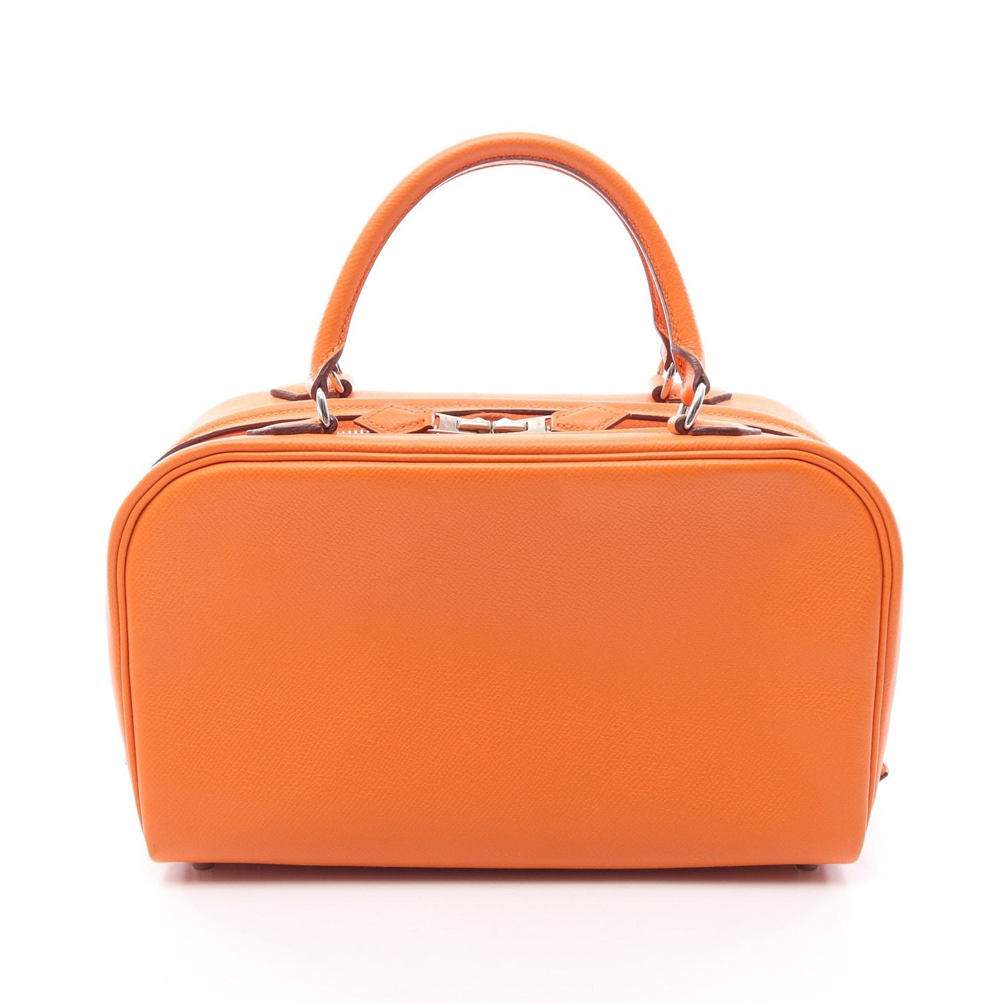 サックアンヴィ26 オレンジ ハンドバッグ ヴォーエプソン オレンジ シルバー金具 □K刻印 エルメス バッグ HERMES