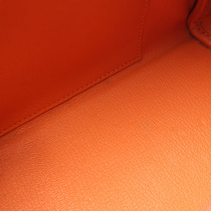 サックアンヴィ26 オレンジ ハンドバッグ ヴォーエプソン オレンジ シルバー金具 □K刻印 エルメス バッグ HERMES