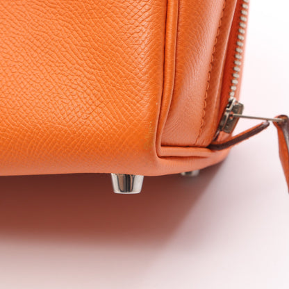 サックアンヴィ26 オレンジ ハンドバッグ ヴォーエプソン オレンジ シルバー金具 □K刻印 エルメス バッグ HERMES