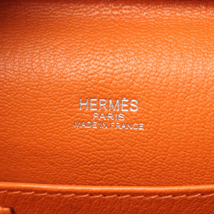 サックアンヴィ26 オレンジ ハンドバッグ ヴォーエプソン オレンジ シルバー金具 □K刻印 エルメス バッグ HERMES
