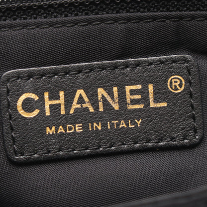 ニュートラベルライン ショルダーバッグ ナイロンキャンバス ブラック ゴールド金具 シャネル バッグ CHANEL