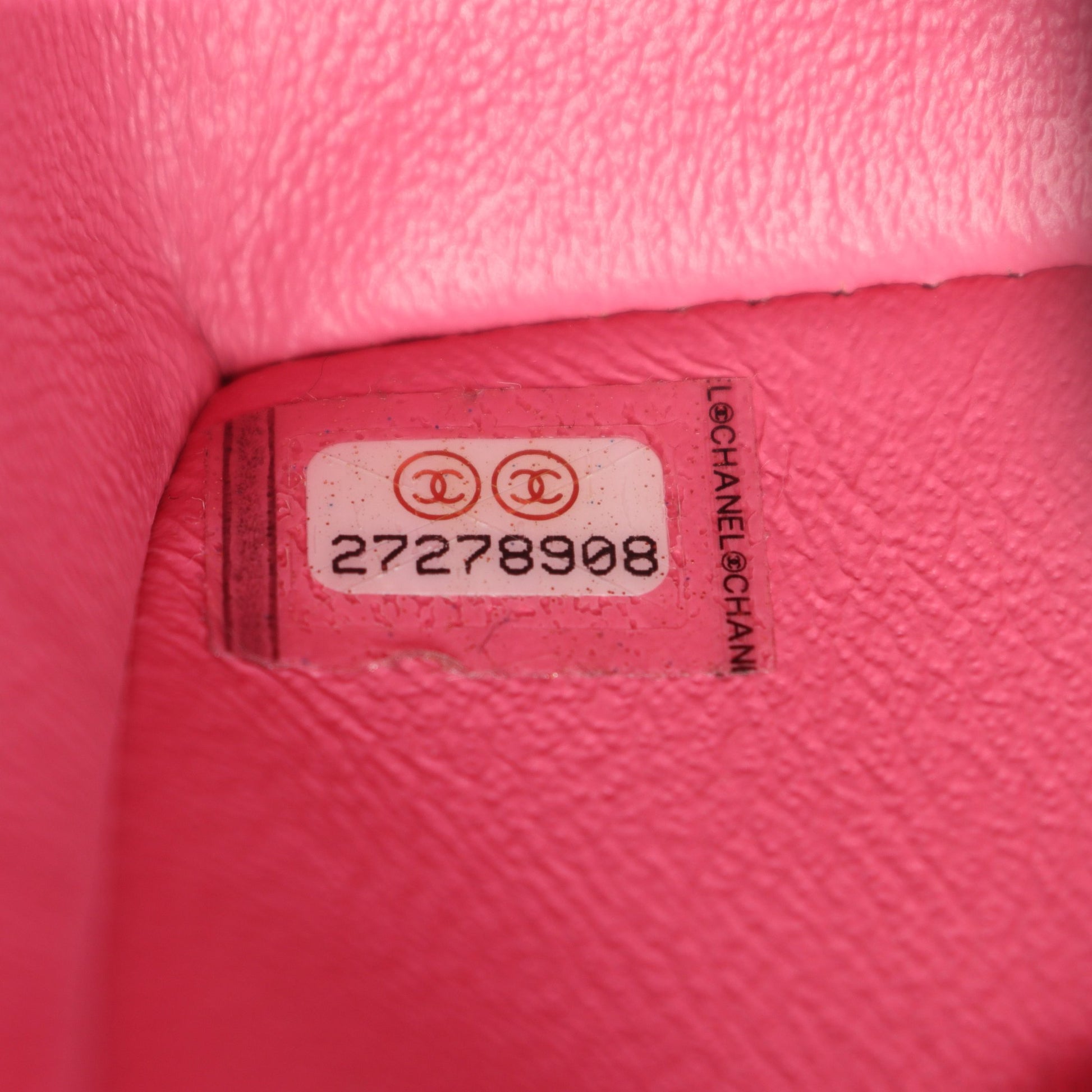 ミニマトラッセ20 チェーンショルダーバッグ ラムスキン ピンク シルバー金具 シャネル バッグ CHANEL