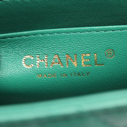 ミニマトラッセ チェーンショルダーバッグ ラムスキン グリーン ゴールド金具 シャネル バッグ CHANEL