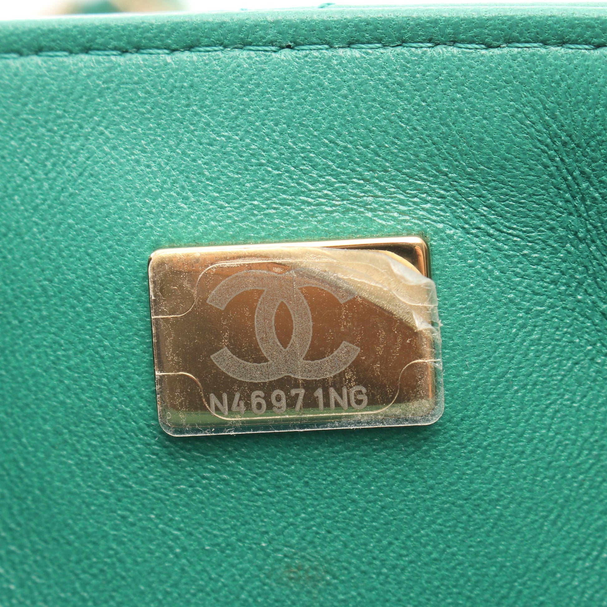 ミニマトラッセ チェーンショルダーバッグ ラムスキン グリーン ゴールド金具 シャネル バッグ CHANEL