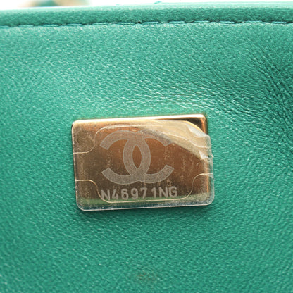 ミニマトラッセ チェーンショルダーバッグ ラムスキン グリーン ゴールド金具 シャネル バッグ CHANEL