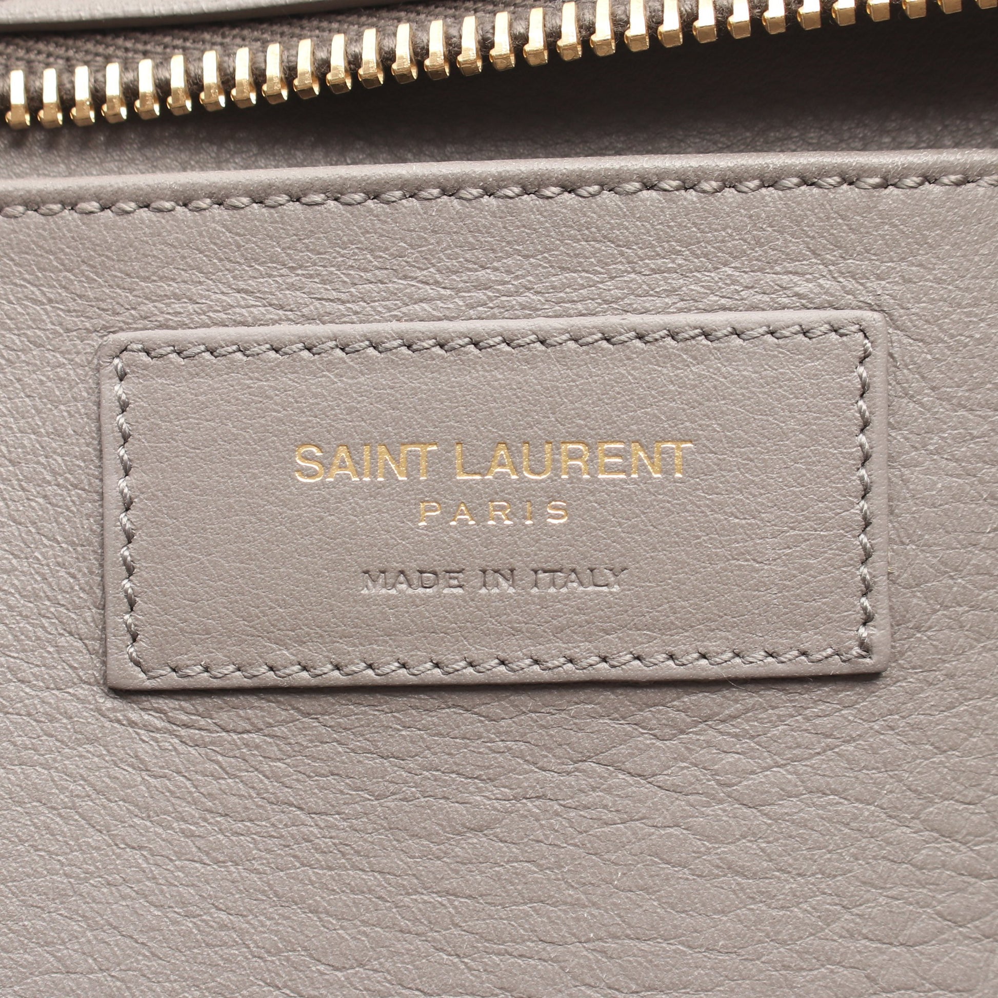 プチカバス Yライン 2WAY ハンドバッグ レザー グレー サンローランパリ バッグ SAINT LAURENT PARIS