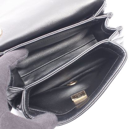 マトラッセ 2WAY チェーンショルダーバッグ ラムスキン ブラック ゴールド金具 シャネル バッグ CHANEL