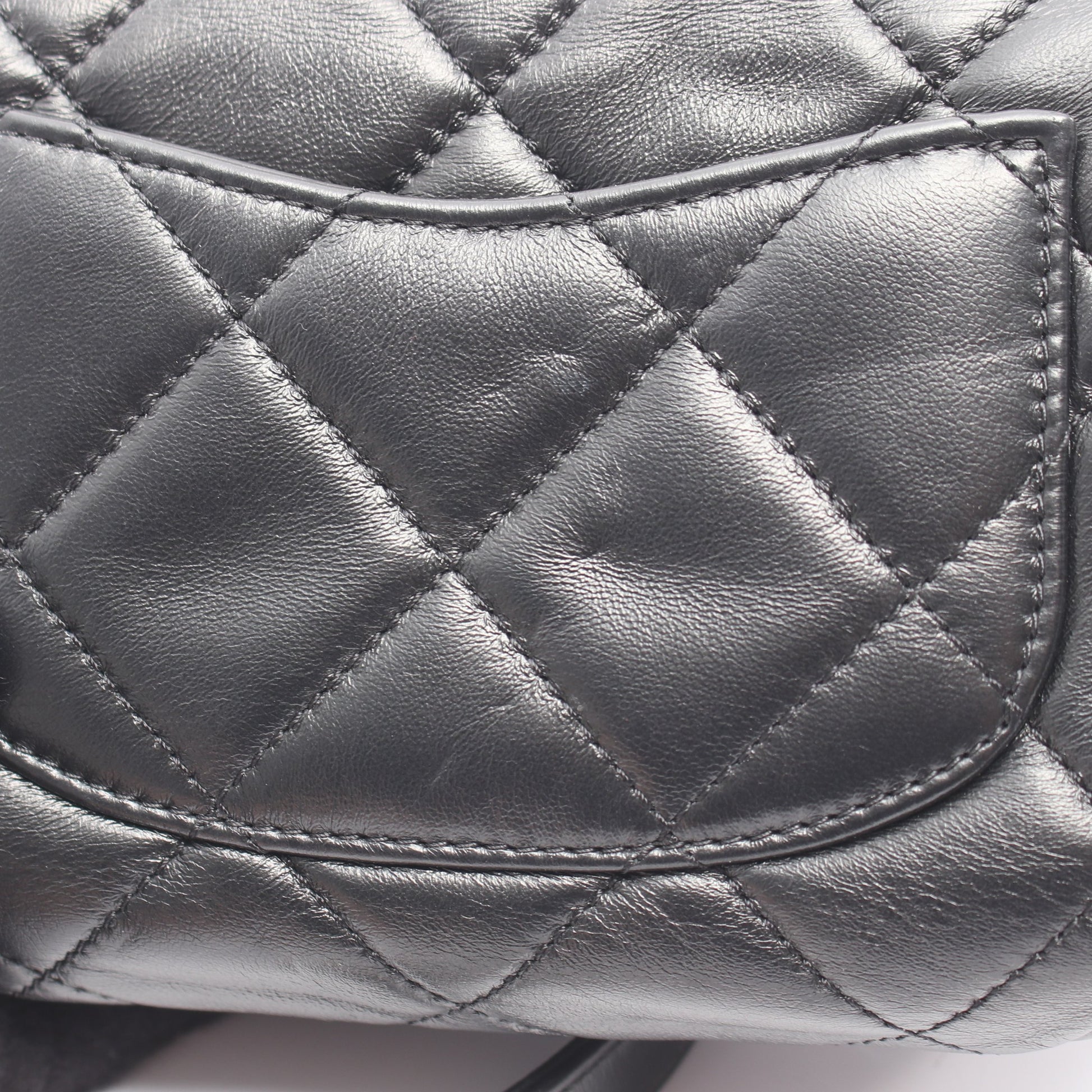 マトラッセ 2WAY チェーンショルダーバッグ ラムスキン ブラック ゴールド金具 シャネル バッグ CHANEL