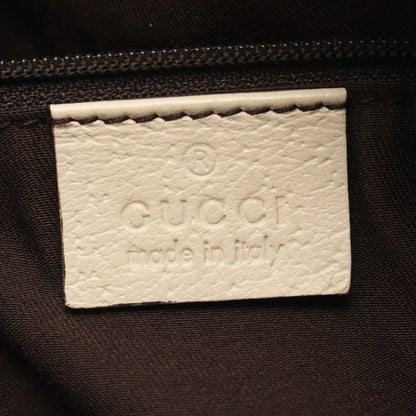 アビー GGキャンバス ショルダーバッグ キャンバス レザー ベージュ アイボリー グッチ バッグ GUCCI