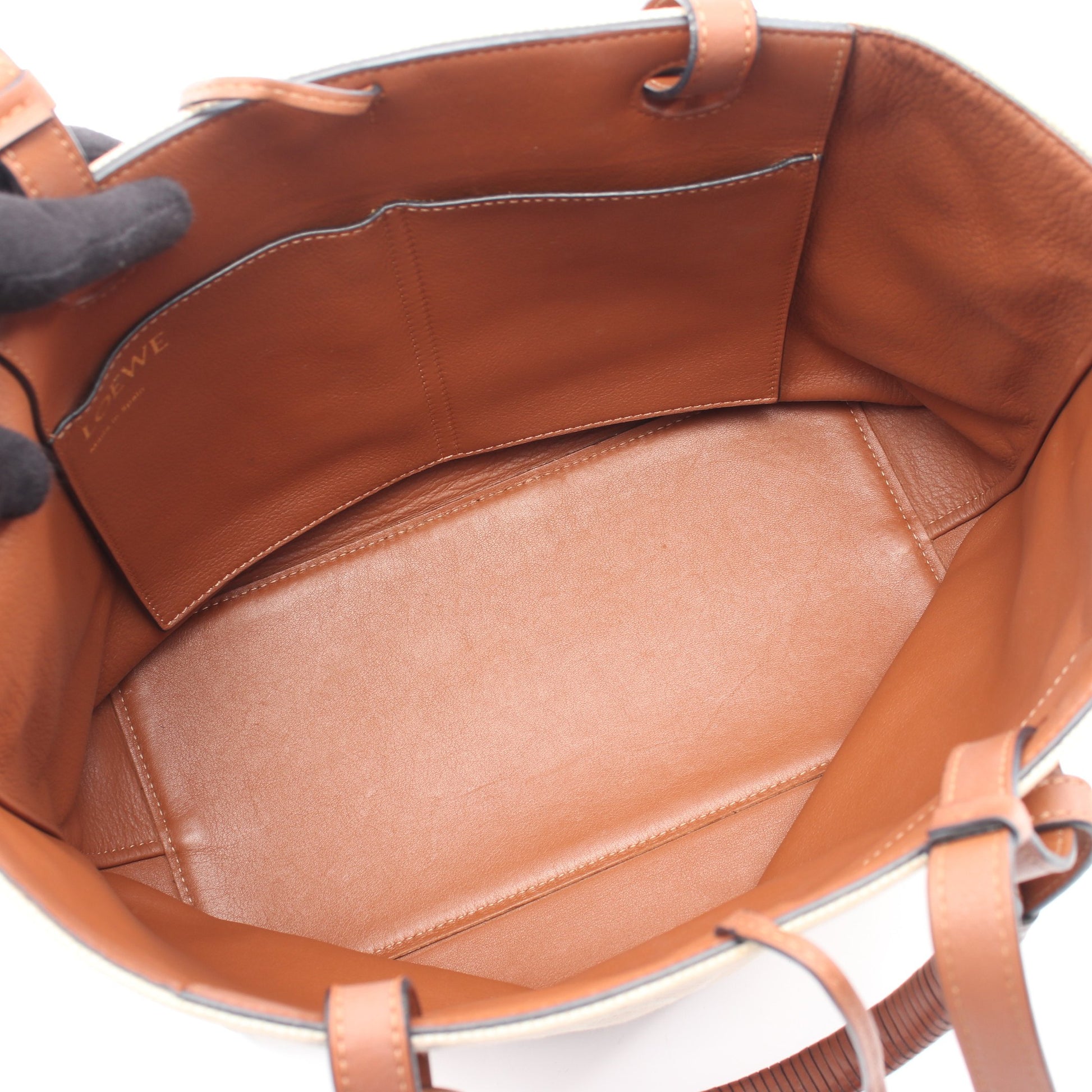 アナグラ 2WAY ショルダーバッグ トートバッグ キャンバス ブラウン ベージュ ブラウン ロエベ バッグ LOEWE