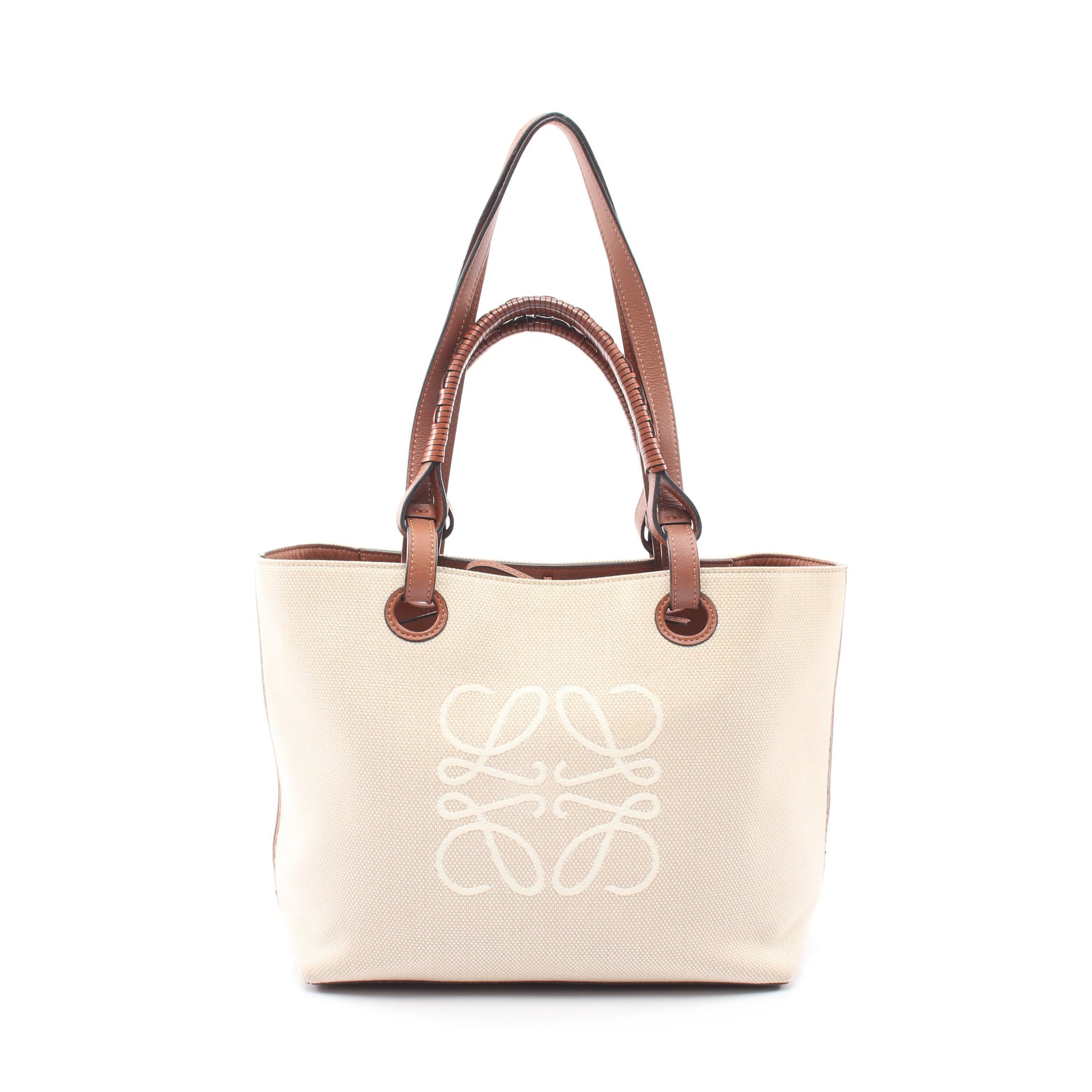 アナグラ 2WAY ショルダーバッグ トートバッグ キャンバス ブラウン ベージュ ブラウン ロエベ バッグ LOEWE