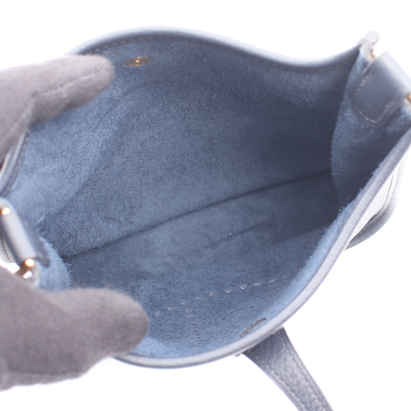 エヴリンTPM アマゾン ブルーニュイ ショルダーバッグ トリヨンクレマンス ネイビー ゴールド金具 Z刻印 エルメス バッグ HERMES