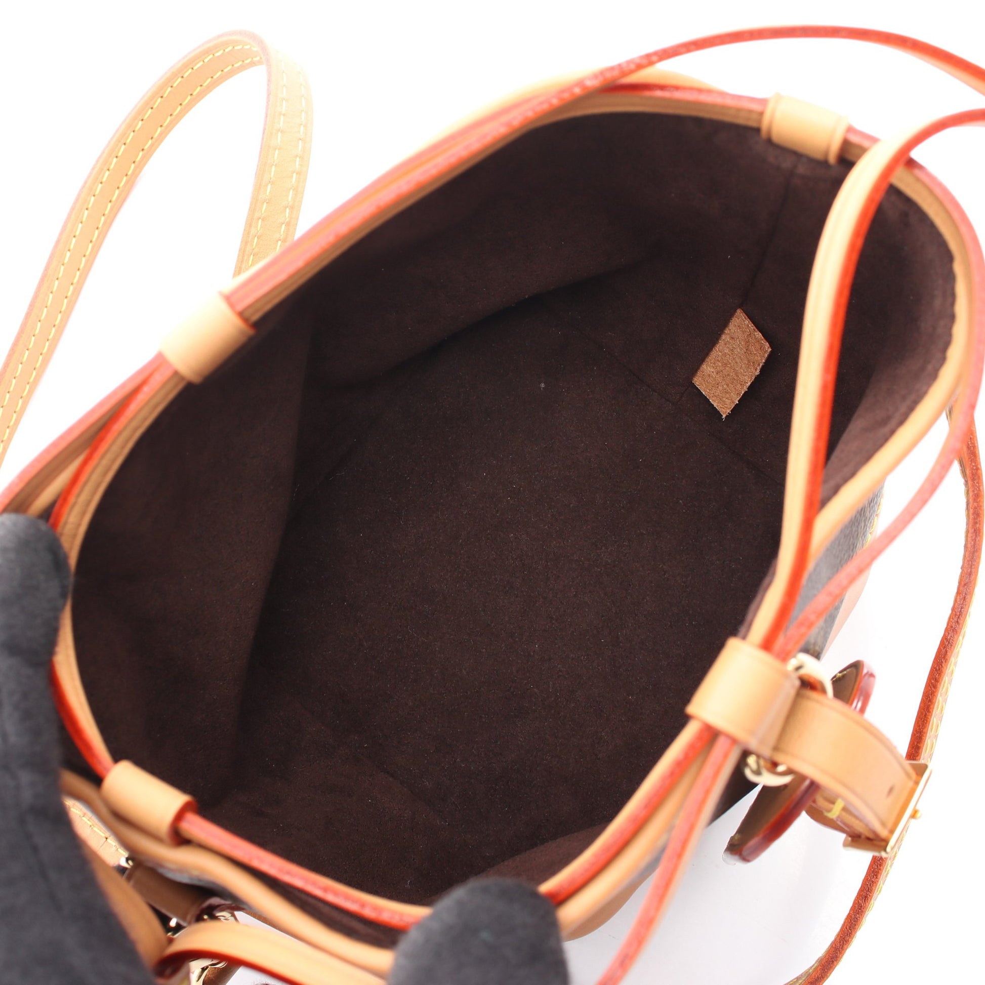 ノエ パース モノグラム ショルダーバッグ PVC レザー ブラウン ルイヴィトン バッグ LOUIS VUITTON