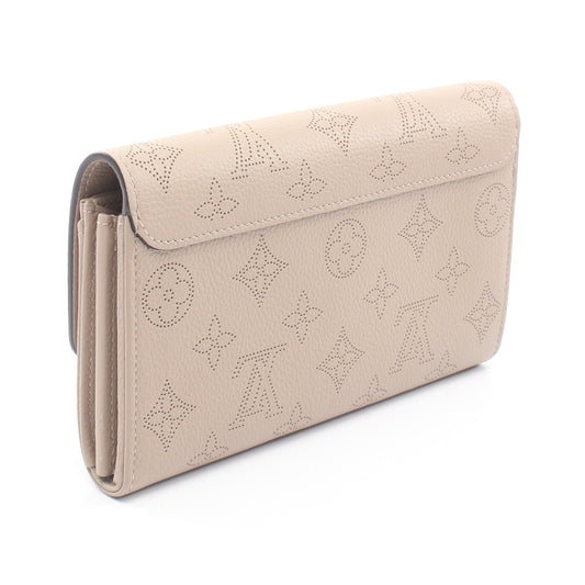 ポルトフォイユ イリス マヒナ ガレ 二つ折り長財布 レザー グレーベージュ ルイヴィトン 財布・小物 LOUIS VUITTON