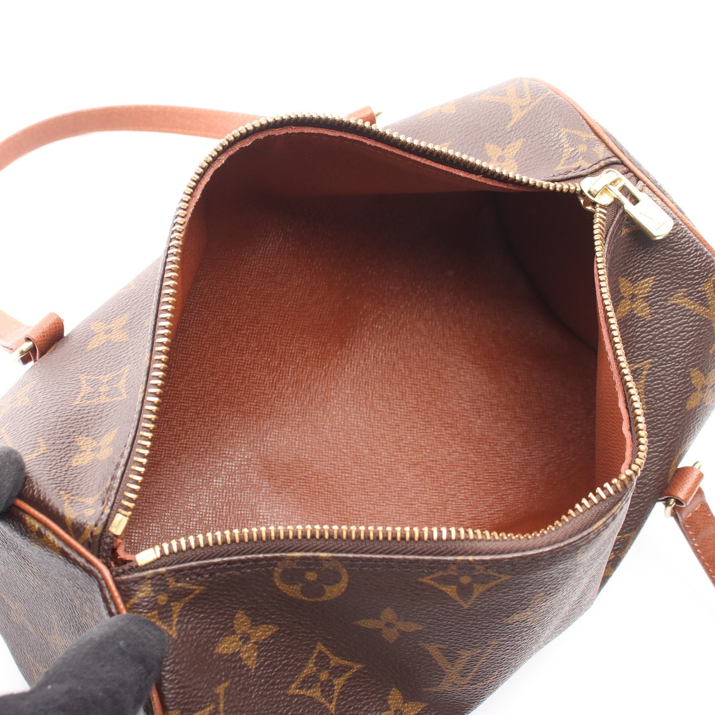 パピヨン26 モノグラム 旧型 ハンドバッグ PVC レザー ブラウン ルイヴィトン バッグ LOUIS VUITTON