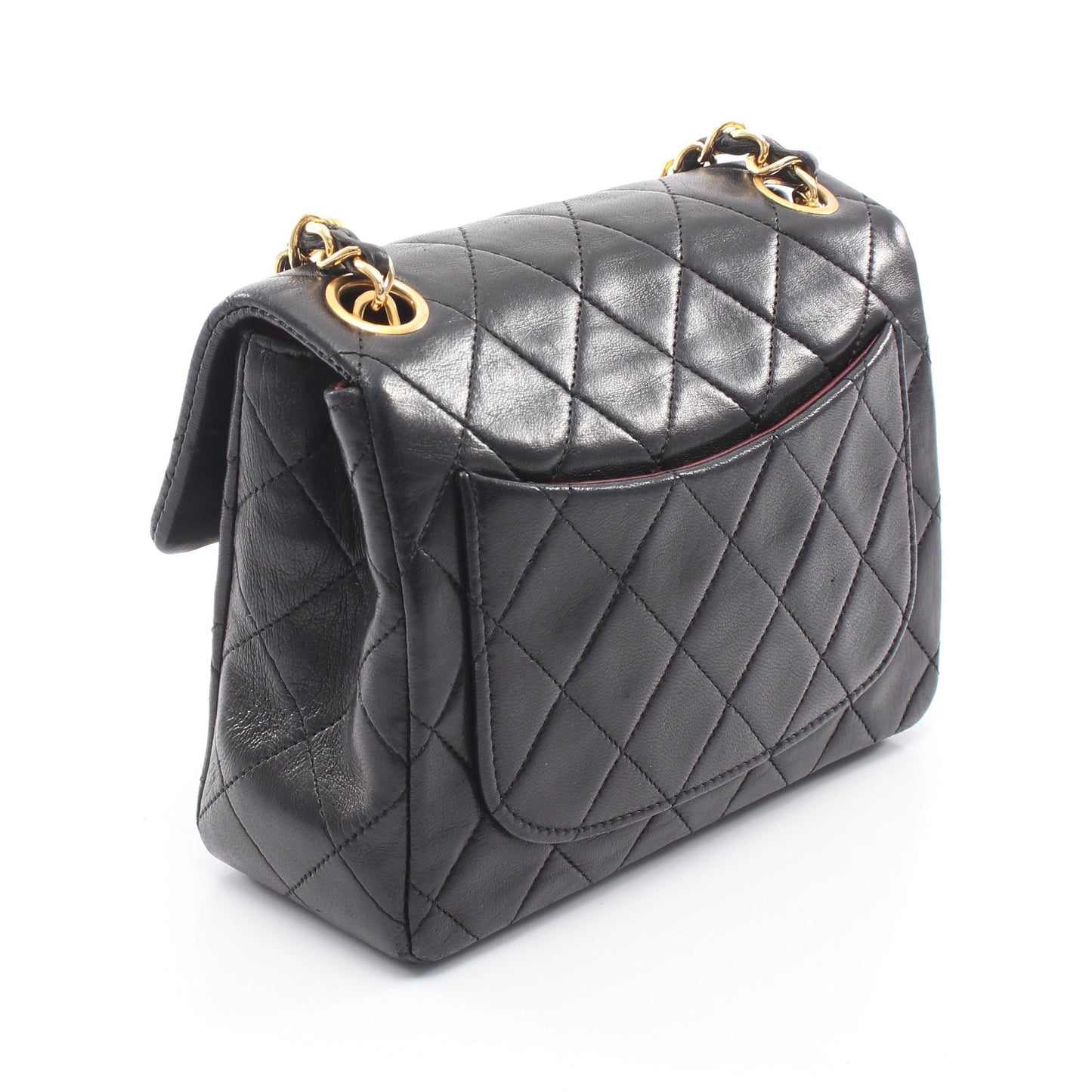ミニマトラッセ チェーンショルダーバッグ ラムスキン ブラック ゴールド金具 シャネル バッグ CHANEL