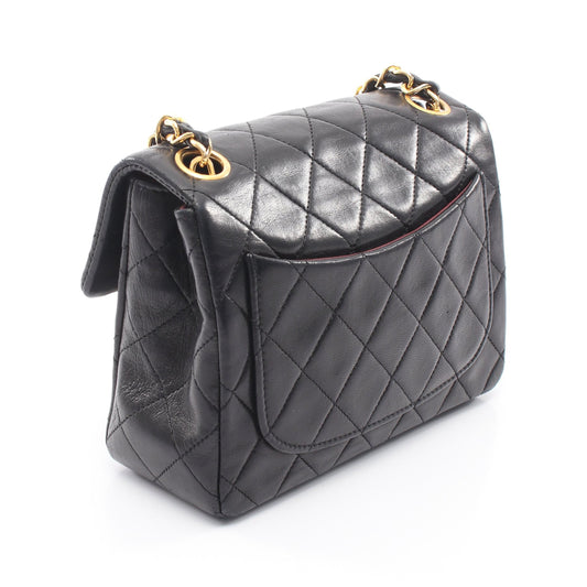 ミニマトラッセ チェーンショルダーバッグ ラムスキン ブラック ゴールド金具 シャネル バッグ CHANEL