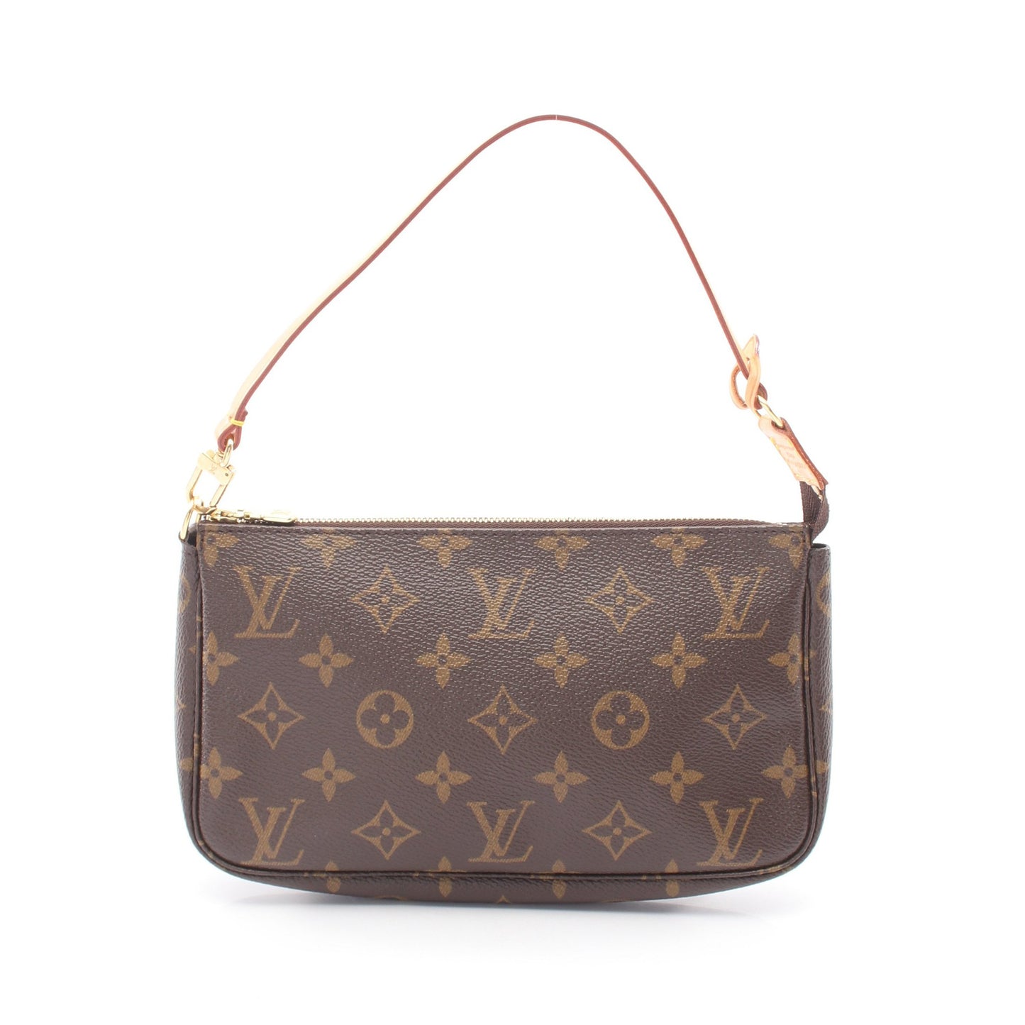 ポシェットアクセソワール モノグラム ハンドバッグ PVC レザー ブラウン ルイヴィトン バッグ LOUIS VUITTON