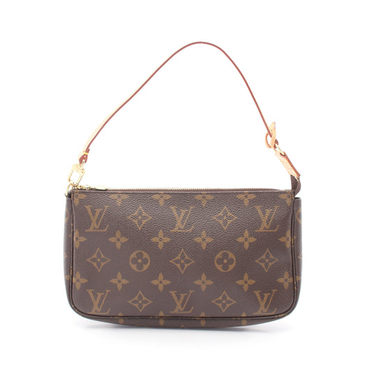 ポシェットアクセソワール モノグラム ハンドバッグ PVC レザー ブラウン ルイヴィトン バッグ LOUIS VUITTON