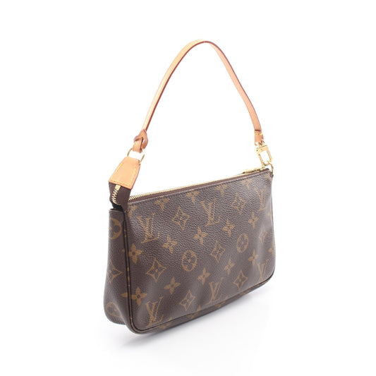 ポシェットアクセソワール モノグラム ハンドバッグ PVC レザー ブラウン ルイヴィトン バッグ LOUIS VUITTON