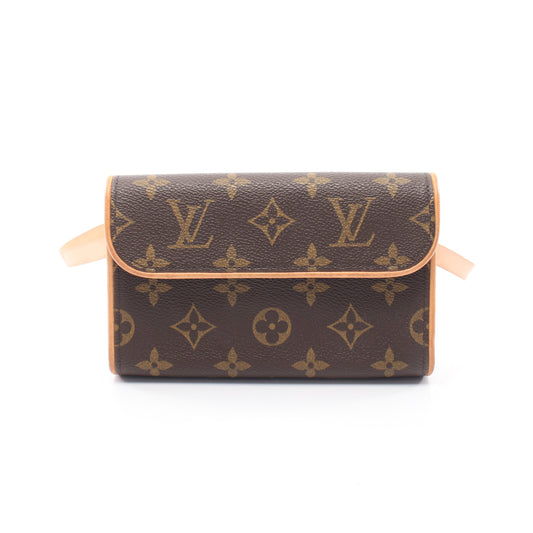 ポシェットフロランティーヌ モノグラム ボディバッグ ウエストバッグ PVC レザー ブラウン ルイヴィトン バッグ LOUIS VUITTON