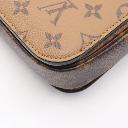 ポシェット メティス MM モノグラムリバース 2WAY ハンドバッグ PVC レザー ブラウン ブラック ルイヴィトン バッグ LOUIS VUITTON