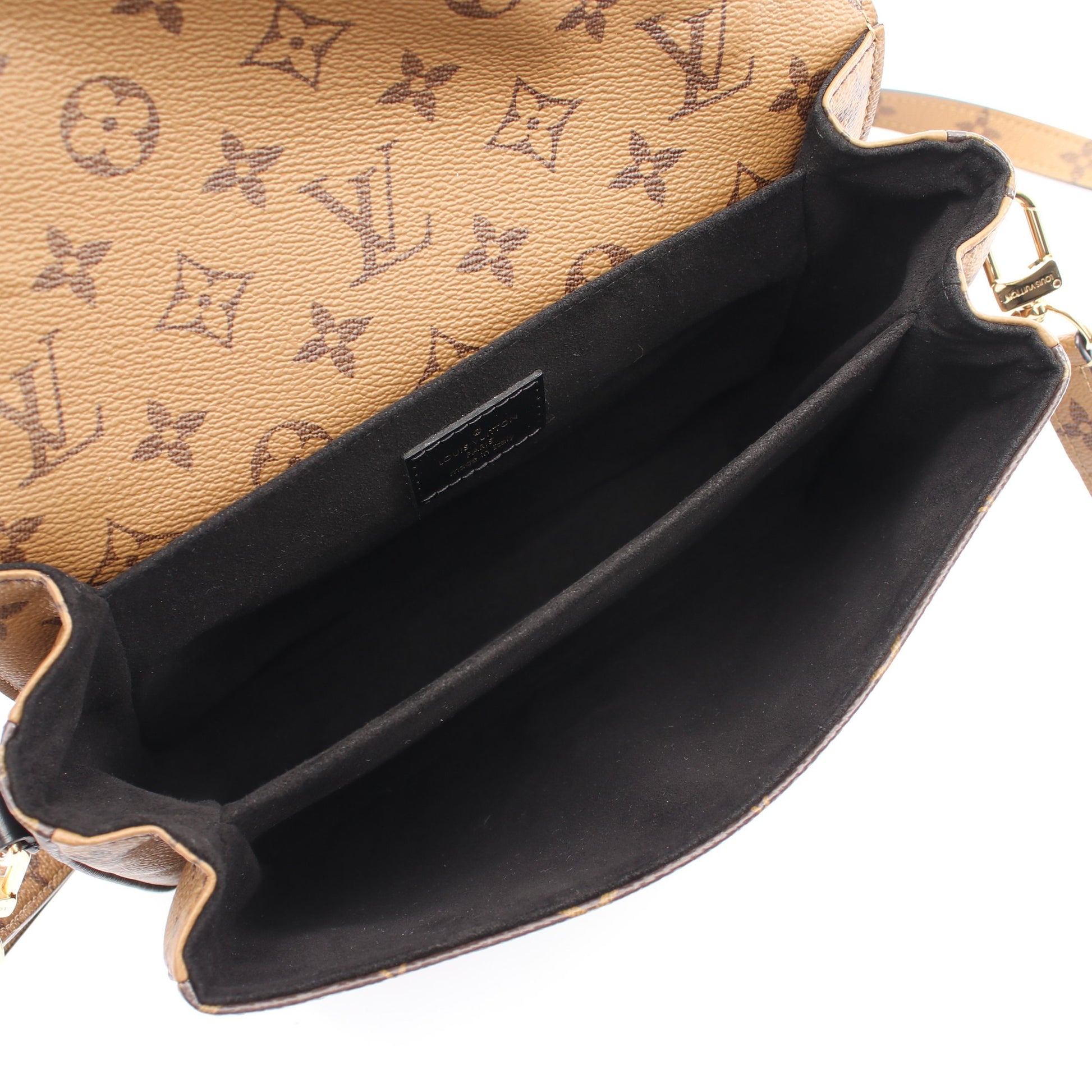 ポシェット メティス MM モノグラムリバース 2WAY ハンドバッグ PVC レザー ブラウン ブラック ルイヴィトン バッグ LOUIS VUITTON