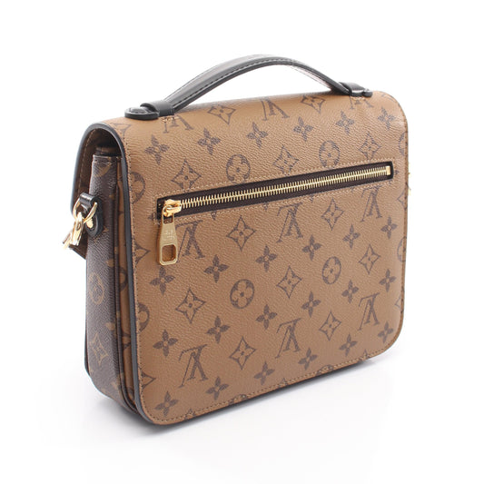 ポシェット メティス MM モノグラムリバース 2WAY ハンドバッグ PVC レザー ブラウン ブラック ルイヴィトン バッグ LOUIS VUITTON