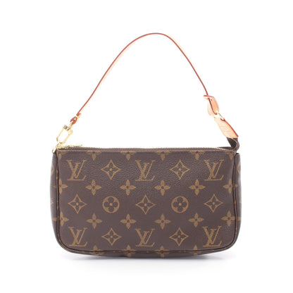 ポシェットアクセソワール モノグラム ハンドバッグ PVC レザー ブラウン ルイヴィトン バッグ LOUIS VUITTON
