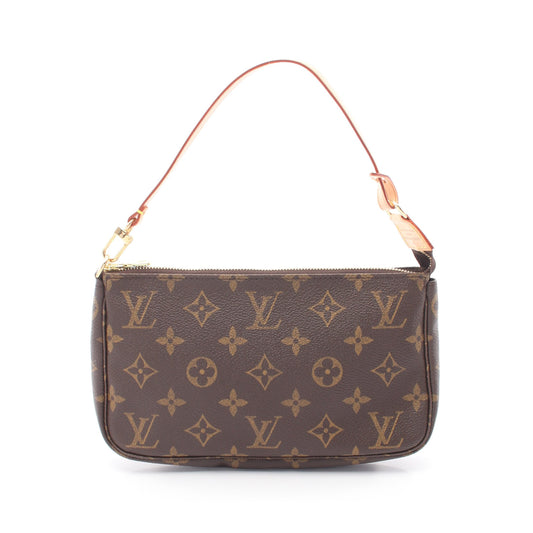 ポシェットアクセソワール モノグラム ハンドバッグ PVC レザー ブラウン ルイヴィトン バッグ LOUIS VUITTON